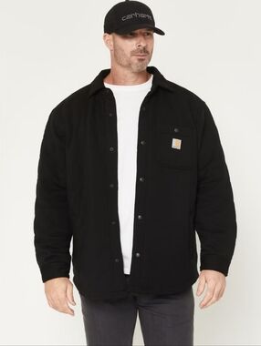 Carhartt Rain Defender Loose Fit Heavyweight Quilted Snap Front Shirt Jacket 3XL